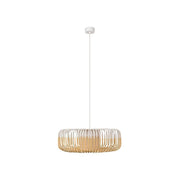 Forestier Pendelleuchte Bamboo Ø 60cm weiße Bambus-Pendelleuchte von Arik Levy im puristischen Zen-Look