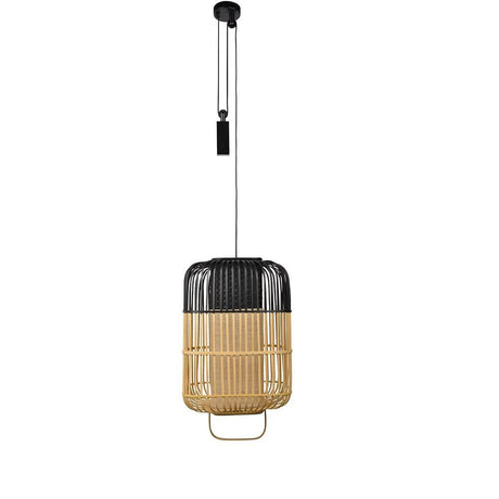 Forestier Pendelleuchte Bamboo Square mit elegantem Bambusdesign und modernem Schwarz.