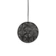 Forestier Pendelleuchte Chanpen Hexagonal mit schwarz gemustertem Schirm und schlankem Metallpendel.