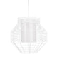 Forestier Pendelleuchte Mesh Ø 48cm in weißer Drahtoptik, moderner und natürlicher Stil