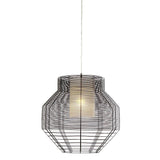 Forestier Pendelleuchte Mesh Ø 48cm in modernem Design mit geflochtener Optik und natürlichem Kontrast.