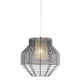 Forestier Pendelleuchte Mesh Ø 48cm in modernem Design mit geflochtener Struktur und natürlichem Kontrast.