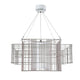 Forestier Pendelleuchte Mesh Cubic 60cm in modernem Design mit mehrfarbigen Schirmen und trendigem Lagenlook.