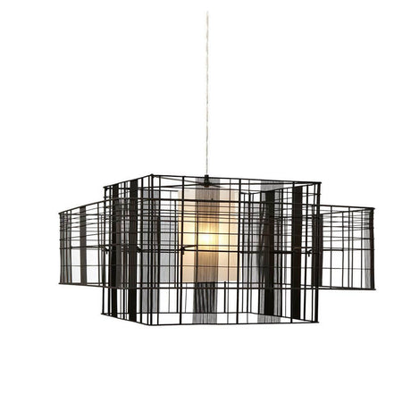 Forestier Pendelleuchte Mesh Cubic 60cm mit trendigem Lagenlook und einzigartigem Design.
