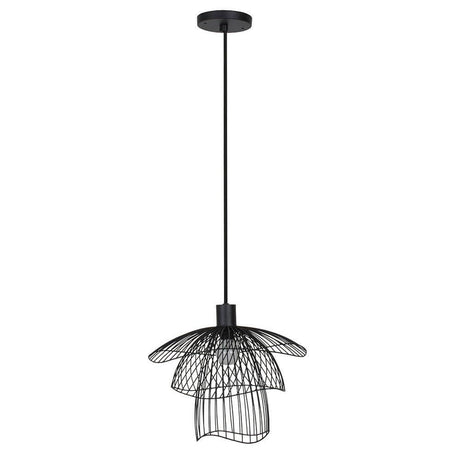 Forestier Papillon pendant light Ø 30cm in elegant black with decorative metal wires.