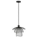 Forestier Pendelleuchte Papillon Ø 30cm in elegantem Schwarz mit dekorativen Metalldrähten.