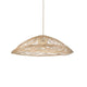 Forestier Rattan-Pendelleuchte Satelise in leichtem Design aus Rattanrohren für stimmungsvolle Lichtspiele.