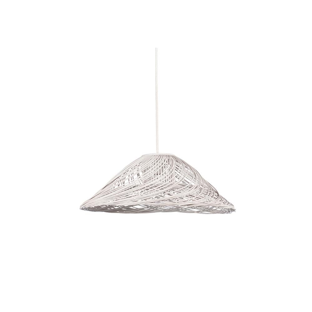 Satellite de lampe pendentielle en rotin