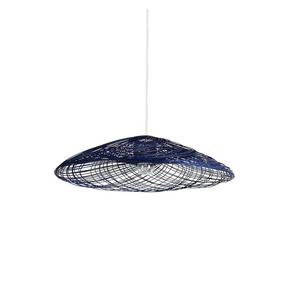 Satellite de lampe pendentielle en rotin