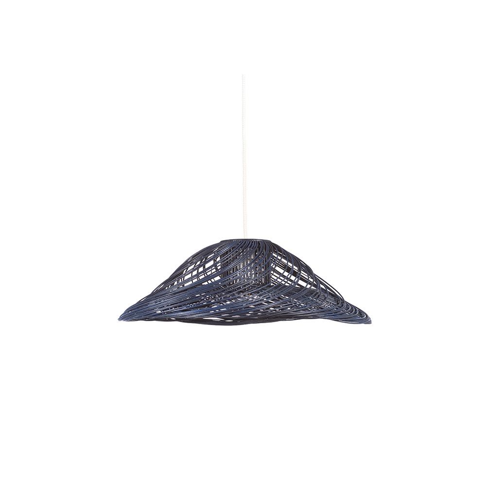 Satellite de lampe pendentielle en rotin