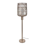Forestier Stehlampe Antenna 160cm mit modernem Design und verwobenen Eisenbändern, ideal für Wohnzimmer und Schlafzimmer.