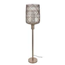 Forestier Stehlampe Antenna 160cm mit modernem Design und verwobenen Eisenbändern, ideal für Wohnzimmer und Schlafzimmer.