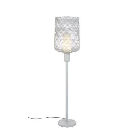 Forestier Stehlampe Antenna 160cm mit modernem Design und ineinander verwobenen Eisenbändern.
