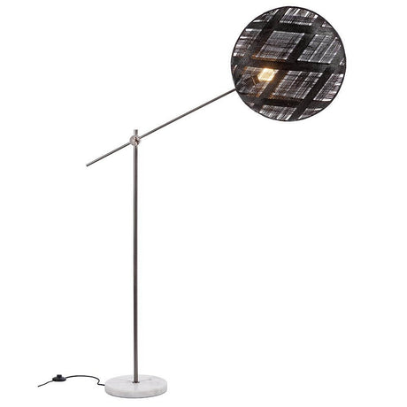 Forestier floor lamp Chanpen Diamond with marble base, elegant lighting for living spaces, modern design style.