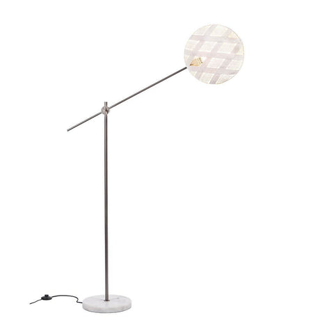 Forestier floor lamp Chanpen Diamond with marble base in modern design with swiveling lampshade