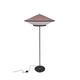 Forestier Stehlampe Cymbal 150cm in modernem Glamour-Stil mit elegantem Velours-Lampenschirm.