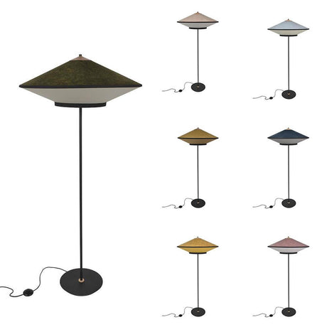 Forestier floor lamp Cymbal 150cm presented in various colors, showcasing a stylish and elegant design.