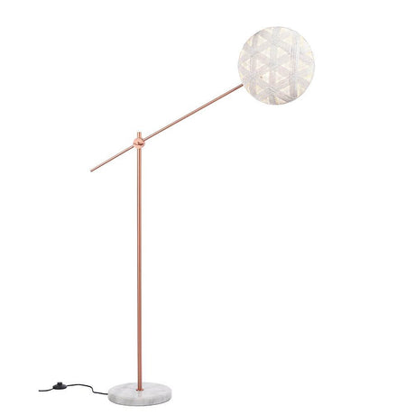Forestier floor lamp Chanpen Hexagonal in a modern design with a marble base and creative light.