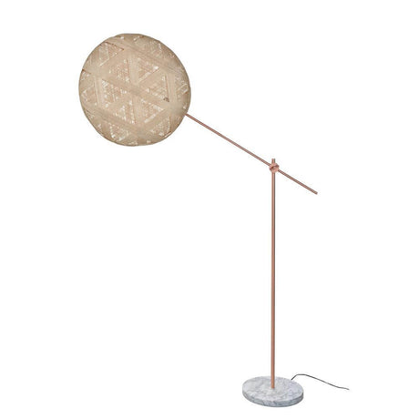 Forestier floor lamp Chanpen Hexagonal with round shades and a marble base, ideal for creative lighting.