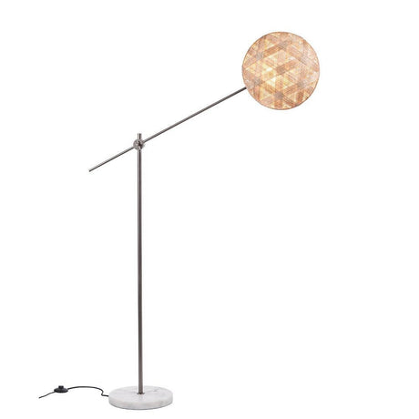 Forestier floor lamp Chanpen Hexagonal in a modern design with a round lampshade and elegant base