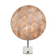 Forestier Tischlampe Chanpen Hexagonal mit runder Hanffaser-Leuchte und Drehdimmer für gemütliches Licht.