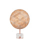 Forestier Tischlampe Chanpen Hexagonal mit rundem Schirm aus Hanffasern und Drehdimmer
