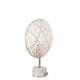 Forestier Tischleuchte Chanpen Diamond mit rundem Schirm aus Hanffasern und Drehdimmer, elegantes Design.