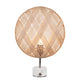 Forestier Tischleuchte Chanpen Diamond mit hanffasern bespanntem Schirm und Drehdimmer.