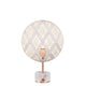 Forestier Tischleuchte Chanpen Diamond mit hexagonalem Muster und Drehdimmer, in eleganter Marmor-Basis.