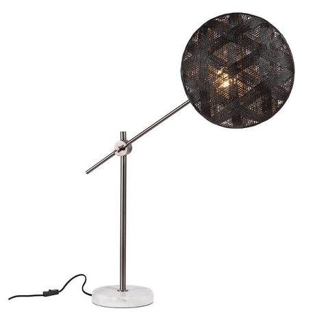 Forestier table lamp Chanpen with marble base - elegant table lamp with copper and marble base.