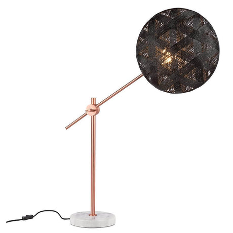 Forestier table lamp Chanpen with marble base in a modern design and an elegant copper and marble base.