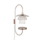 Forestier Wandlampe Papillon 70cm mit Abstelltisch, Wandleuchte mit geometrischem Design und luftigen Metallformen.
