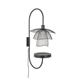 Forestier Wandlampe Papillon 70cm mit Abstelltisch, Design-Wandleuchte im 50er-Jahre-Stil mit kubistischen Formen.