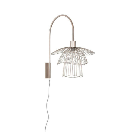 Forestier wall light Papillon 47cm with an airy-light silhouette and elegant shelf.