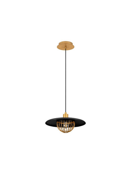 Fox Pendelleuchte Ø 33cm mit elegantem schwarzen und goldenen Design, ideal für moderne Innenräume.