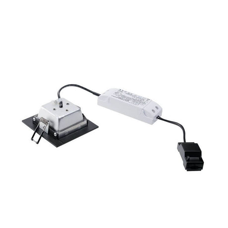 Frame Basic LED Set Downlight Schwarz 6W 3000K inkl. Treiber - schwarzes LED-Einbauset