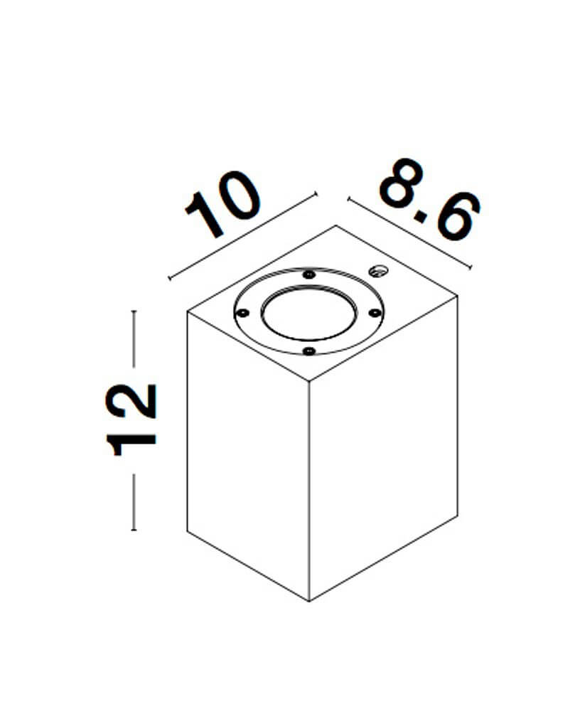 Fuento Außenwandleuchte H 12cm Beton IP65