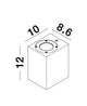 Fuento Außenwandleuchte H 12cm Beton IP65