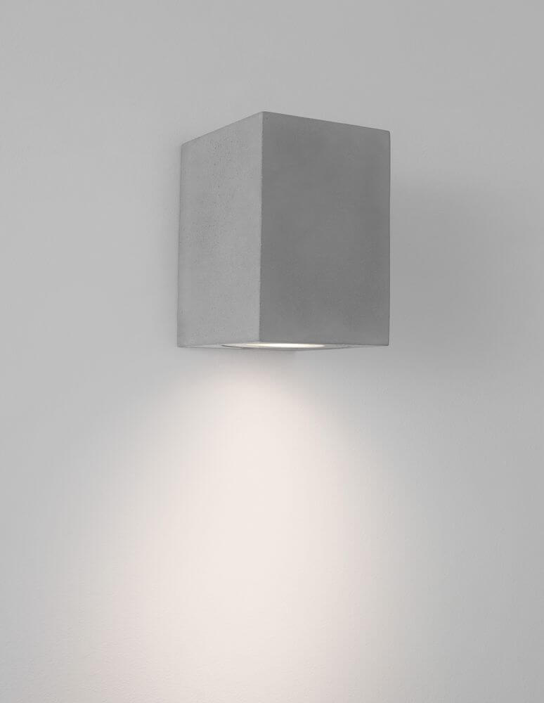 Fuento Außenwandleuchte H 12cm Beton IP65