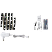 Function YourLED Basisset 1,5m RGB 14,4W 12V 24VA Schwarz LED-Stripe Set mit Netzteil und Fernbedienung