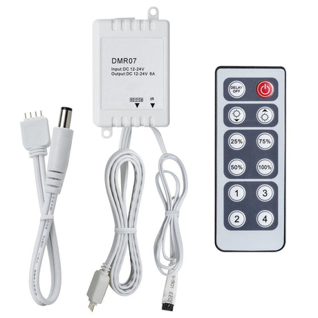 Function YourLED Dimm Switch Controller 12V DC mit IR Fernbedienung für LED-Stripes und Dimmen