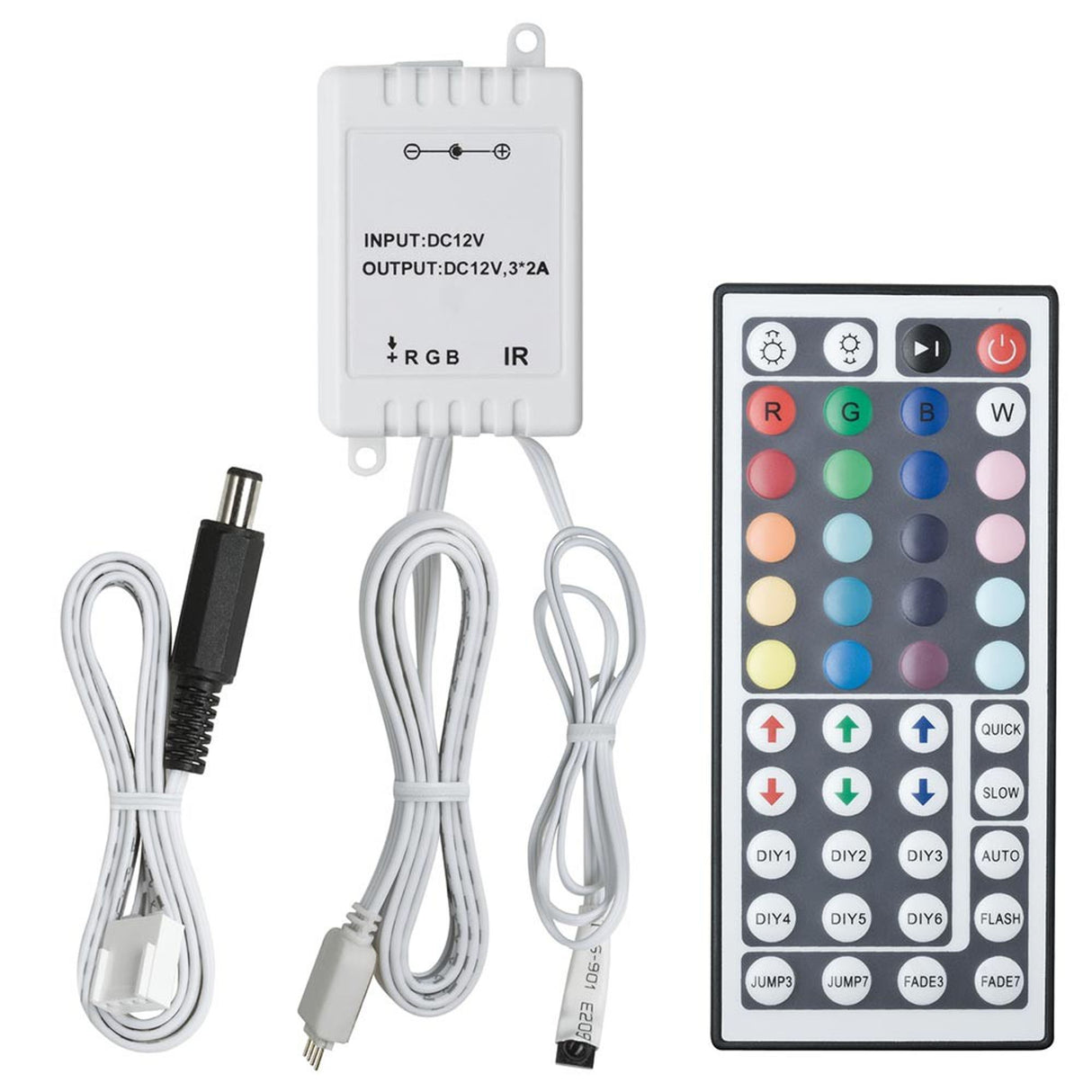 Function YourLED RGB-Controller 12V DC mit IR Fernbedienung
