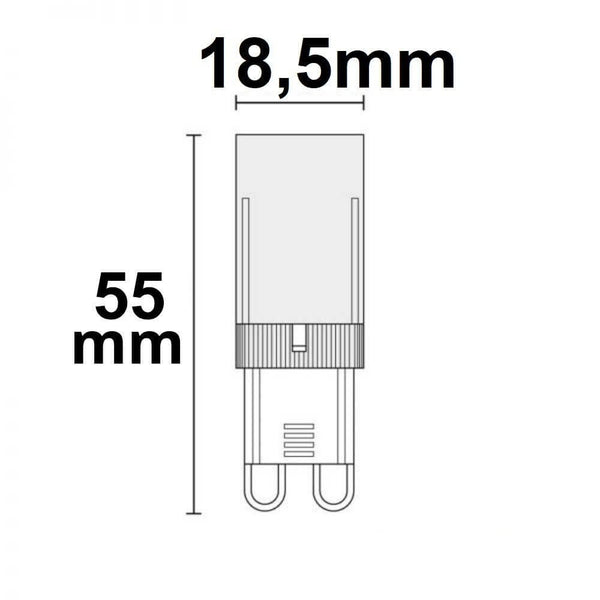G9 LED varm hvit 3000K 470lm dimbar CRI 80 