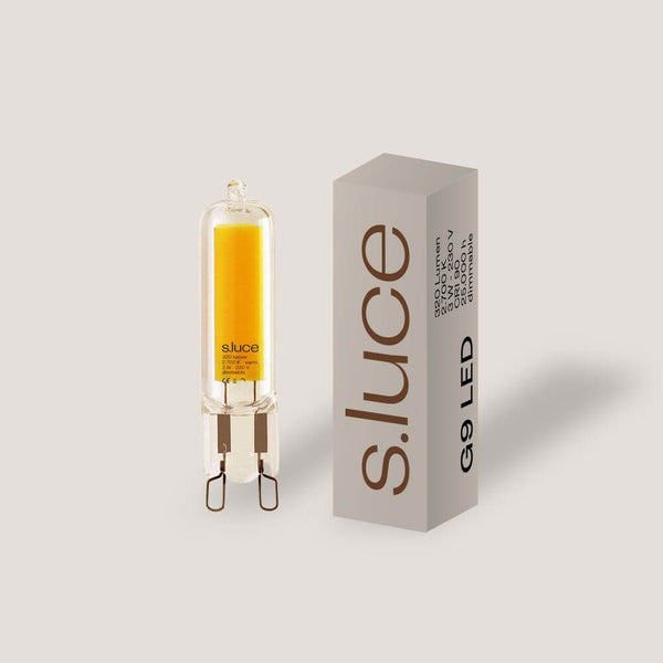 s.luce G9 LED Varm hvid 2700K 320lm 3W Dæmpbar CRI 85 med klart glas og elegant indpakning