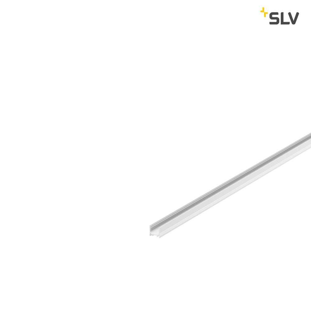 Grazia 10 LED Aufbauprofil Standard Gerillt 2m Weiß - Montageschiene für LED Strips bis 10mm