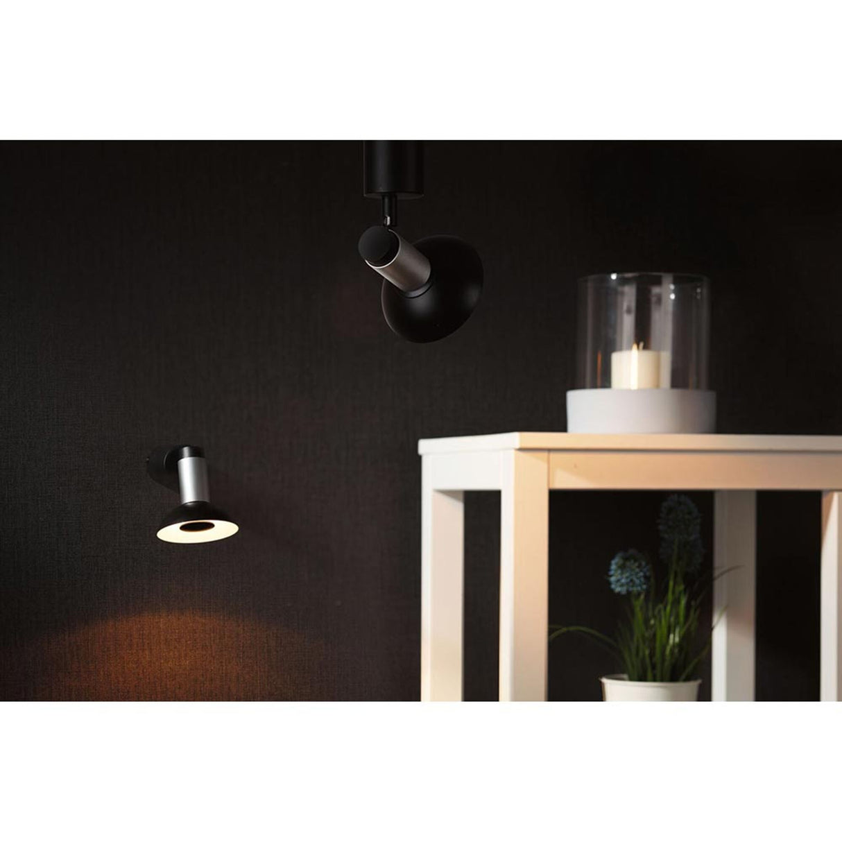 GU10 4,9W LED Reflektor Stufen-Dimmer Schwarz, Weiß 3000K
