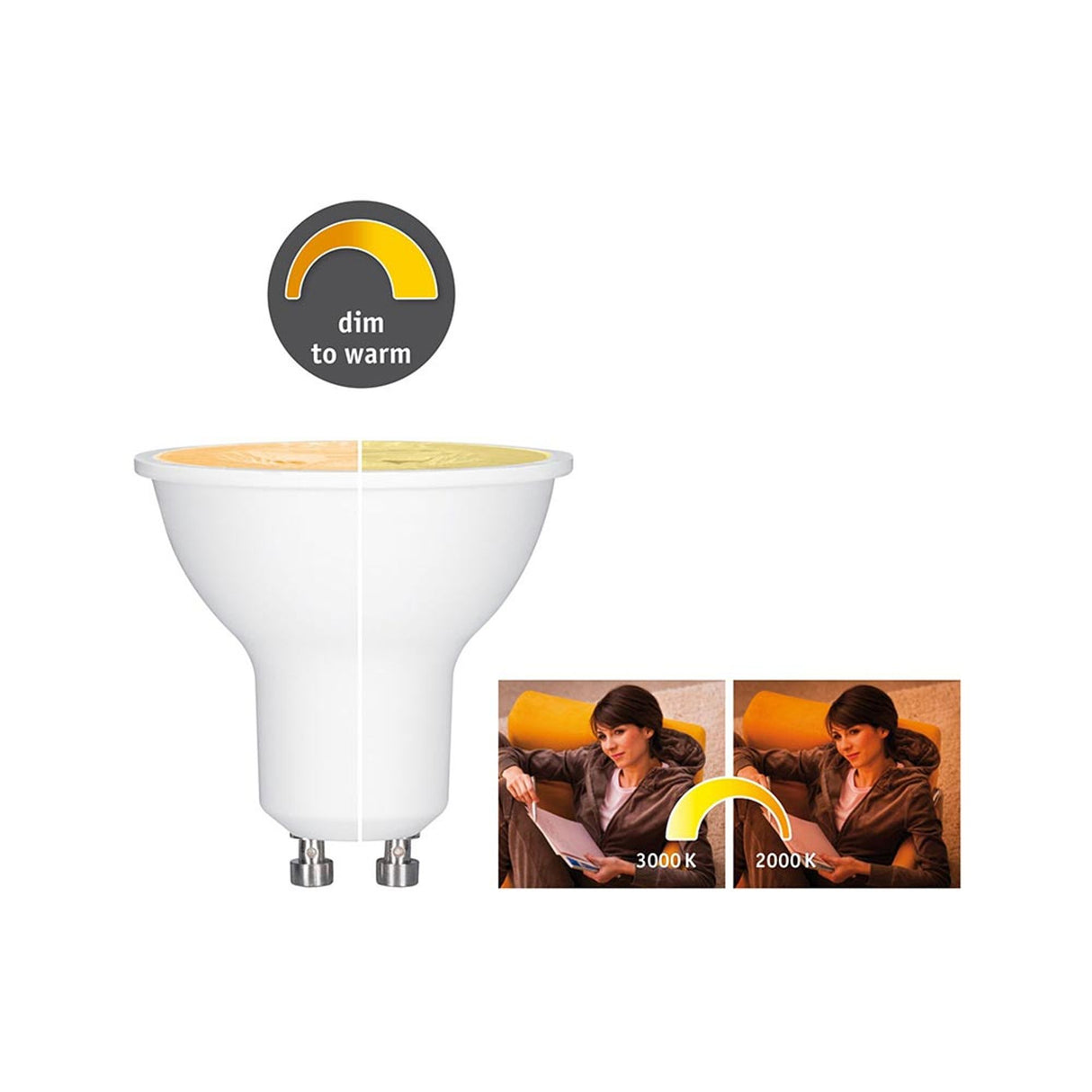 GU10 6W LED Reflektor Wärme-Dimmbar Weiß