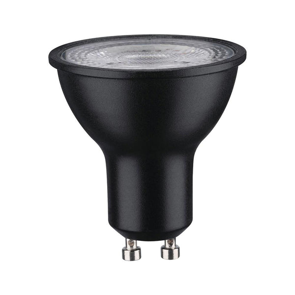 GU10 7W LED Reflektor 4000K Schwarz-Matt Dimmbar für URail-Spots, Paulmann, neutralweißes Licht, 36° Abstrahlwinkel