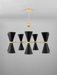 Gala Pendelleuchte Gold, Schwarz mit modernem Design und robuster Metallstruktur, ideal für jeden Raum.