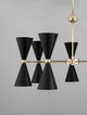 Gala Pendelleuchte Gold, Schwarz mit modernem Design aus Metall für stilvolle Innenräume.
